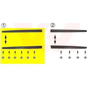 Autodíl Ozdobná / ochranná lišta, dveře VAN WEZEL 4028423