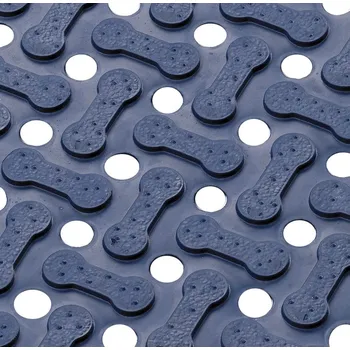 Rohožka Modrá protiskluzová rohož do kuchyně FLOMA - délka 152 cm, šířka 91 cm, výška 1,6 cm