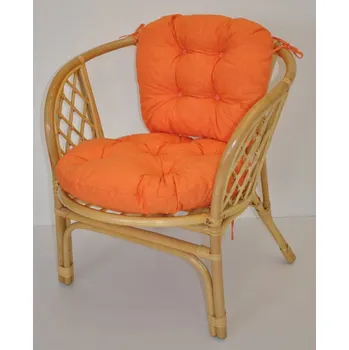 Podsedák Axin Trading s.r.o. Polstr na křeslo Bahama oranžový melír