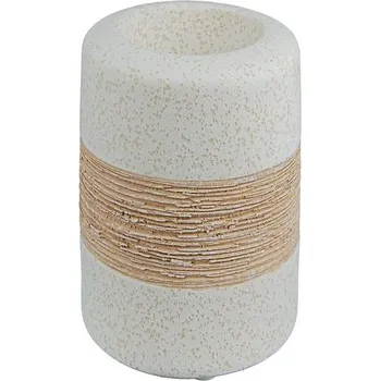 Svícen Keramický svícen Olbia krémový, 11,5x8 cm