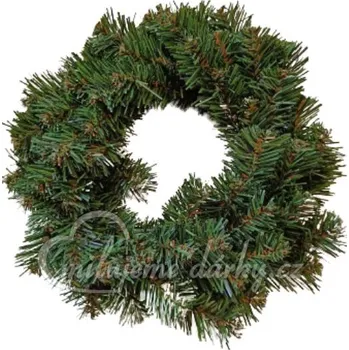Dekorační vánoční věnec nezdobený zelený 25cm