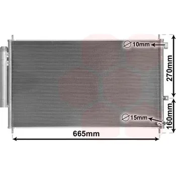 Výparník klimatizace Kondenzátor, klimatizace VAN WEZEL 25015701