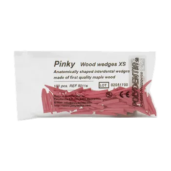 Zdenické nářadí Dřevěné klínky Polydentia Barva: Růžová, Délka: 11 mm, Ks: 100