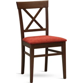 Jídelní židle Židle GRANDE s čalouněným sedákem Odstín: Bílá (lak), Látky vše: MIRON rosso 66