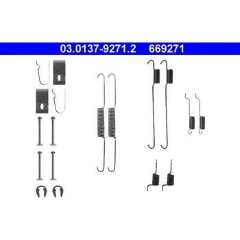 Auto-moto Sada příslušenství, brzdové čelisti ATE 03.0137-9271.2