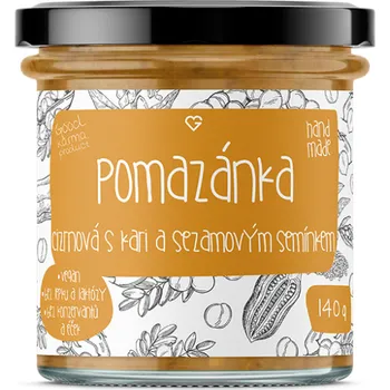 Rostlinná pomazánka GOODIE Pomazánka - Cizrnová s kari a sezamovým semínkem 140 g