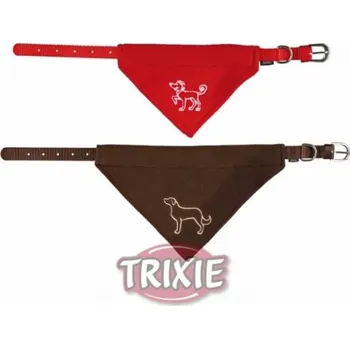 Obojek pro psa Trixie Nylonový obojek s hnědým flízovým šátkem 37-45 cm/20 mm - doprodej