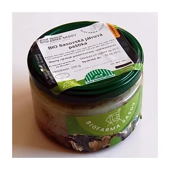 paštika a pomazánka BIO Sasovská játrová paštika, 215 g