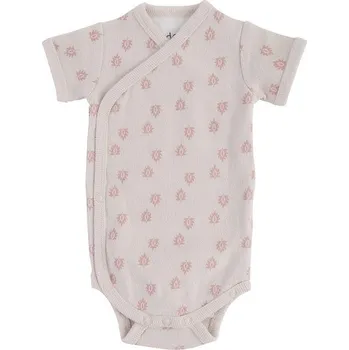 Kojenecké oblečení LODGER body ROMPER SHORT SLEEVES PRINT RIB Tan vel. 80