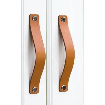 Nábytkové kování In-Design Nábytková kožená úchytka NATURE-H hnědá kůže Rozteč úchytky (mm): 96