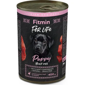 Krmivo pro psa Fitmin Dog For Life konzerva Puppy Beef Paté 6x400g
