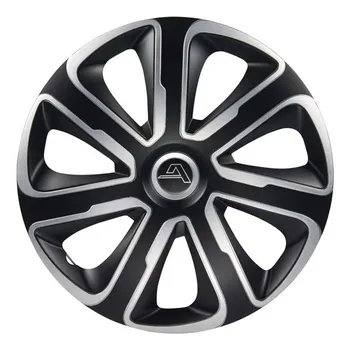 Poklice na kolo Alcar Stahlrad Livorno stříbrné/černé 15" 4 ks