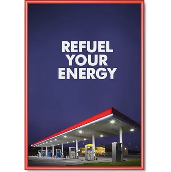 Rám na obraz Klaprám A0, ostrý roh, profil 25mm, barva RAL 3020 červená