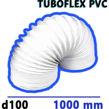 Ventilační potrubí Flexibilní větrací PVC potrubí d100 délka 1000 mm TUBOFLEX MIKAWI 59-3488