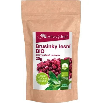 Sušené ovoce Zdravý den Brusinky sušené mrazem Bio 20 g