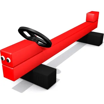 Zahradní lavice Monkey - Hravá lavička - Auto velké - barevné