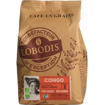 Lobodis Bio zrnková káva z Konga, 500 g