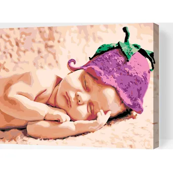 Malování podle čísel - Miminko Velikost: 30x40cm, Rámování: Pouze srolované plátno