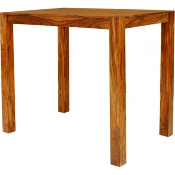 Jídelní stůl Indický nábytek - Barový jídelní stůl 120x110x80 z indického masivu palisandr Super natural