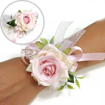 Party dekorace Náramek pro družičky (rozlučku se svobodou) - krémovo-růžový