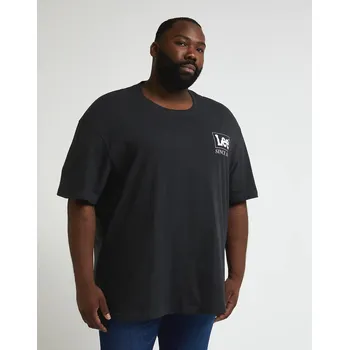 Pánské triko Lee Loose Logo Tee LL05FPON Washed Black Velikost: 4XL