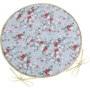 Podsedák Bellatex Sedák DITA kulatý hladký, Kvítí na šedé - 40 cm