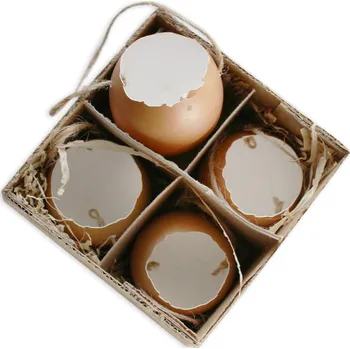 Velikonoční dekorace Skořápka hnědá závěs - 6 cm