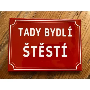Plechová cedule Plechová cedule Štěstí 28,5x18,5cm