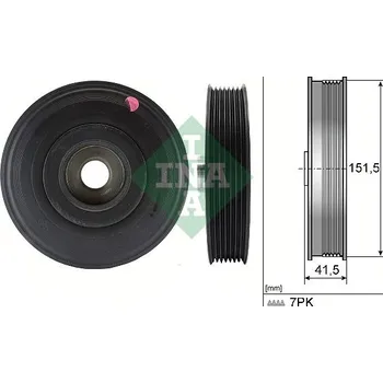 Řemenice, klikový hřídel INA 544 0088 10