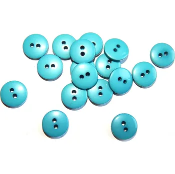 Knoflík GU286, Plastový knoflík, tyrkysová, 12 mm / 1 kus