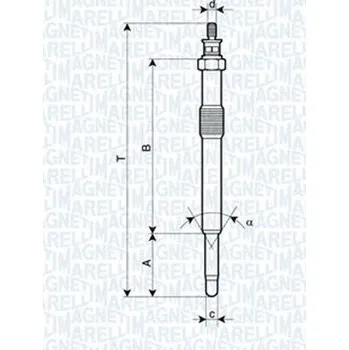 Zapalovací a žhavicí svíčka Žhavicí svíčka MAGNETI MARELLI 062900049304