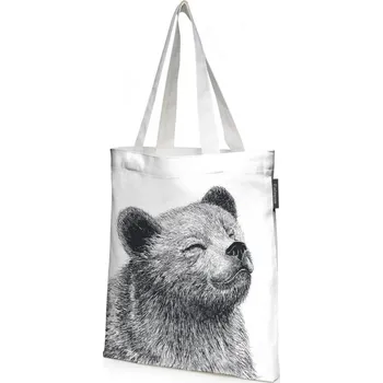 Nákupní taška Bavlněná taška Karhu a Siili black white 36x42, Finlayson Finsko