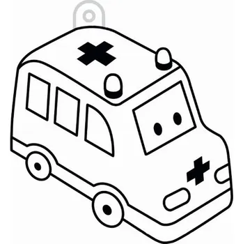 Závěsná sklíčka k vybarvení barvami na sklo cca 8 cm - 66. SANITKA