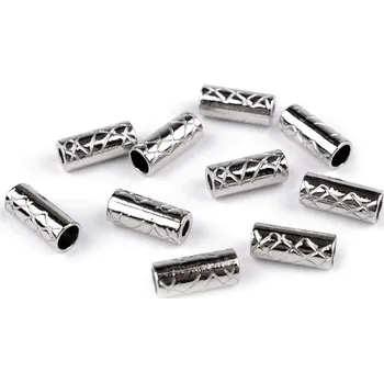 Kovová koncovka na šňůru Ø4 mm / ozdoba, barva nikl