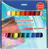 Stylex 28655 akrylové barvy 18x 36 ml