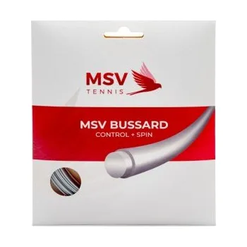 Struna na výplet tenisové rakety MSV tenisový výplet Bussard 1,25 stříbrná (12m) 1,25