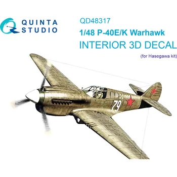 Plastikový model Quinta studio 1/48 P-40E/K 3D-Printed&col. Interior (HAS)