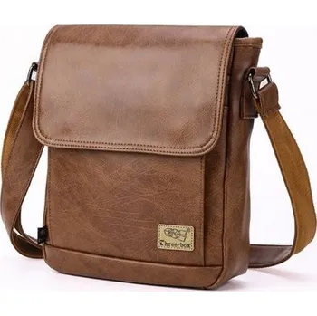 Three Box pánská crossbody taška TB8023W Hnědá Three box THB-8023W