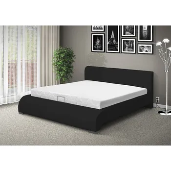Postel Nabytekmorava Luxusní postel SEINA NEW 200x120cm s MOT otevíráním ÚP eko kůže: černá
