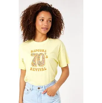 Pánské tričko Tričko Rip Curl AFTERGLOW TEE Light Yellow velikost M