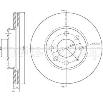 Brzdový kotouč Brzdový kotouč METELLI 23-0569C