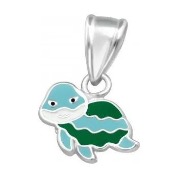 Přívěsek Stříbrný přívěsek želva barevná - A4S36920 (Stříbrná želvička barevná)