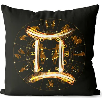 Dekorativní polštářek Polštář 40 x 40 cm - Symbol znamení Blíženci (22.5. - 21.6.)