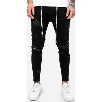 Dámské džíny Don Lemme Džíny Ruined - black Velikost: 30L