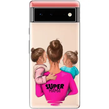 Pouzdro na mobilní telefon Odolné silikonové pouzdro iSaprio - Super Mama - Two Girls - Google Pixel 6 5G