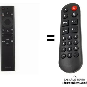 Dálkový ovladač Samsung TM2280E, BN59-01385M náhradní dálkový ovladač pro seniory pro řadu Q60B
