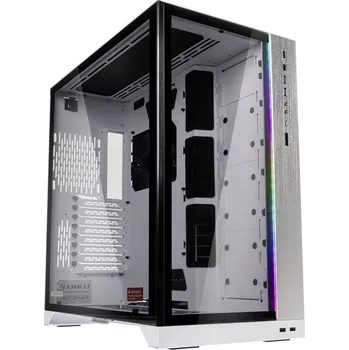 PC skříň Lian Li O11 Dynamic XL (ROG Certified) midi tower PC skříň, herní pouzdro bílá, černá integrované osvětlení, boční okno, prachový filtr