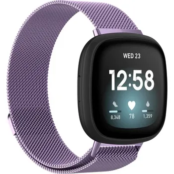 Příslušenství k chytrým hodinkám VSECHNONAMOBIL 53396 MILANESE Kovový řemínek Fitbit Versa 3 / Fitbit Sense fialový