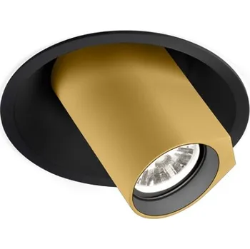 Bodové svítidlo Wever & Ducré Vestavný směrovatelný reflektor Bliek Round GU10 Barva: Černá / Zlatá 125120K0 Vestavný směrovatelný reflektor Bliek Round GU10
