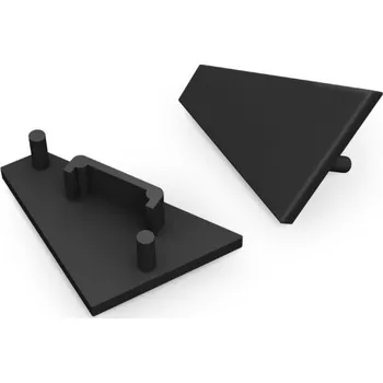 LED lišta Koncovka WIRELI CORNER14 černá, pár